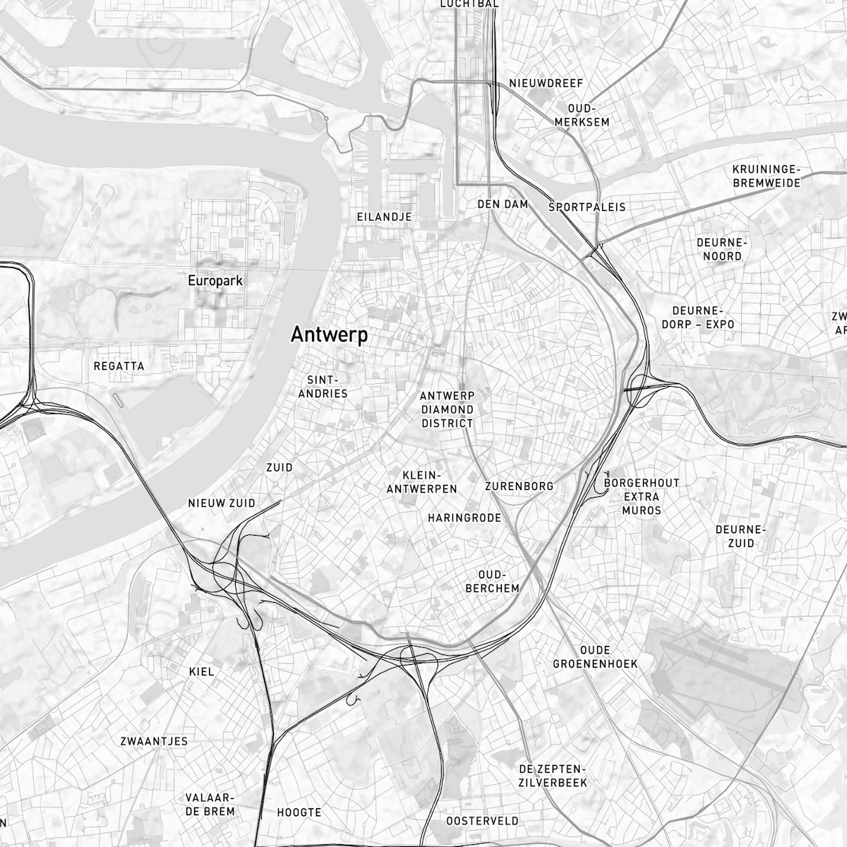 Map showing our location in Antwerp, Belgium